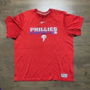 Red Nike Dri-Fit Philadelphia Phillies T-Shirt
